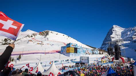 Dettaglio del salto Russisprung sulla pista Lauberhorn