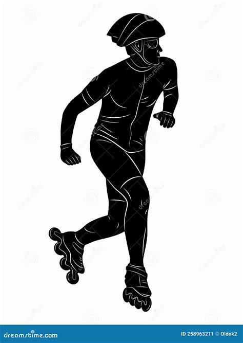 Illustrazione dettagliata di un pattinatore durante l'esecuzione di un salto
