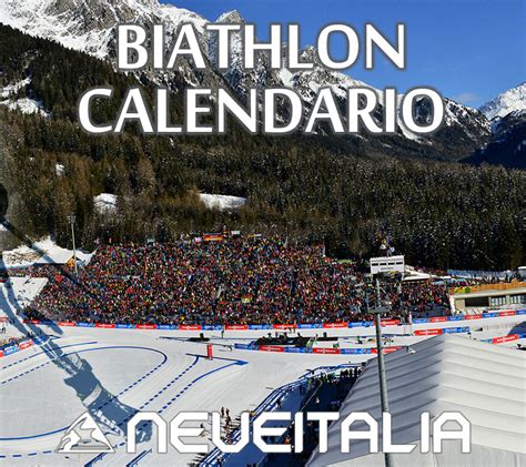 Grafica con il calendario completo della Coppa del Mondo di Biathlon maschile e femminile