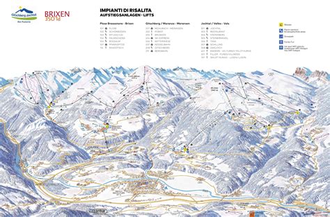 mappa stilizzata degli impianti di risalita della Val Pusteria
