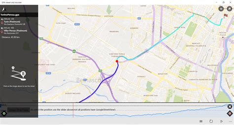 Mappa dell'itinerario con traccia GPS