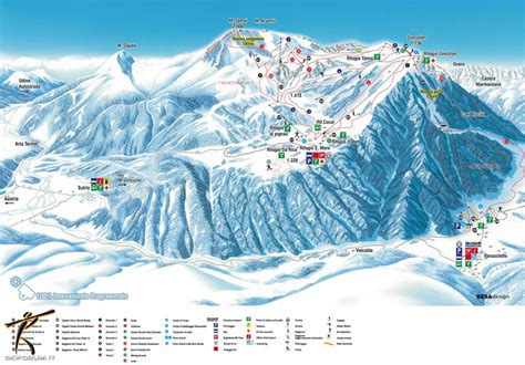 Schema degli impianti di risalita del comprensorio Monte Zoncolan