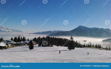foto panoramica di Flachau o del pendio di gara