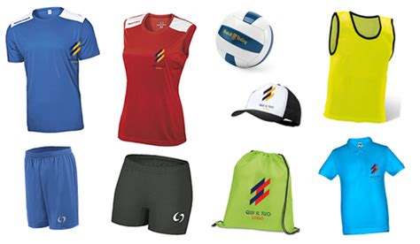 Illustrazione di vari capi di abbigliamento sportivo per diversi sport