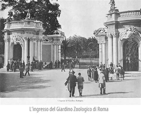 Foto storica del Giardino Zoologico di Roma all'inizio del XX secolo