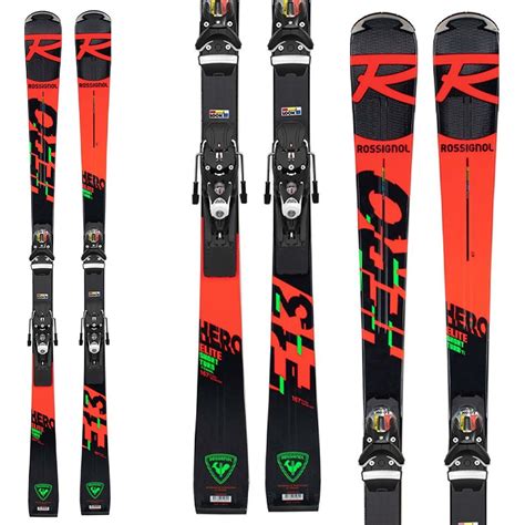 Schema tecnico dello sci Rossignol Hero Elite ST TI con evidenziate le tecnologie chiave come LCT e Titanal.