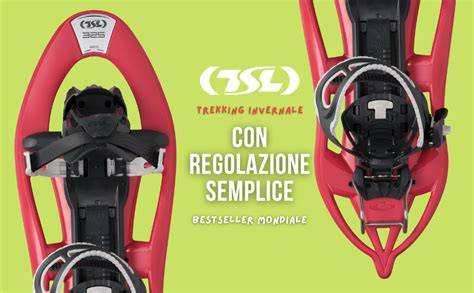 Illustrazione di ciaspole TSL con evidenziate le parti intercambiabili