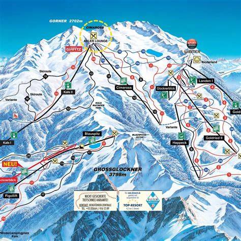 Pista da sci nel comprensorio Großglockner Resort Kals/Matrei con vista sulle montagne