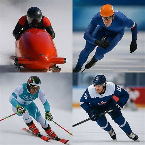 Infografica che illustra l'evoluzione delle discipline olimpiche invernali nel tempo.