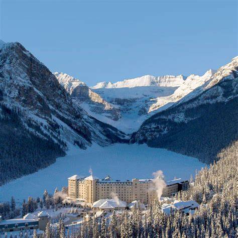 Immagine storica del primo chalet sul Lake Louise