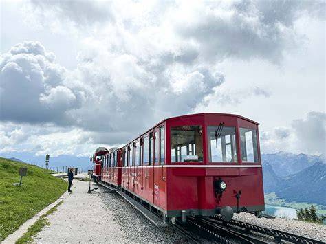 Treno a cremagliera Wengernalpbahn che attraversa un paesaggio alpino