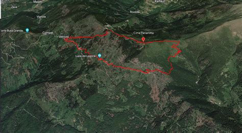 Mappa del percorso per Malga Masi da Vetriolo Terme