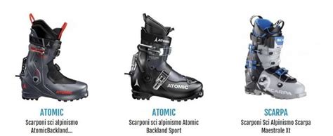 Schema comparativo delle caratteristiche dei nuovi scarponi da sci alpinismo