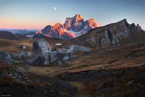 Vista dalla Forcella Giau sul Monte Pelmo