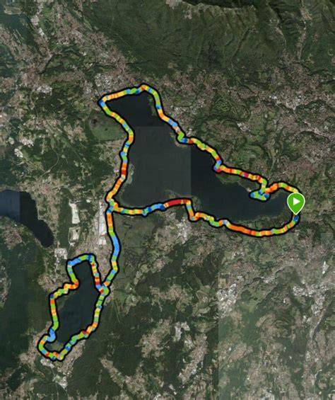 Mappa schematica del percorso scialpinistico a Mondeval