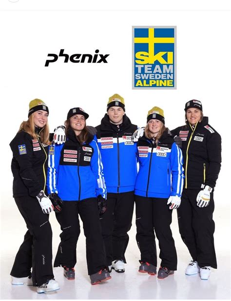 Logo ufficiale della squadra svedese di sci alpino su una maglia Phenix