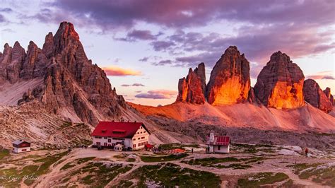 Le Tre Cime di Lavaredo al tramonto