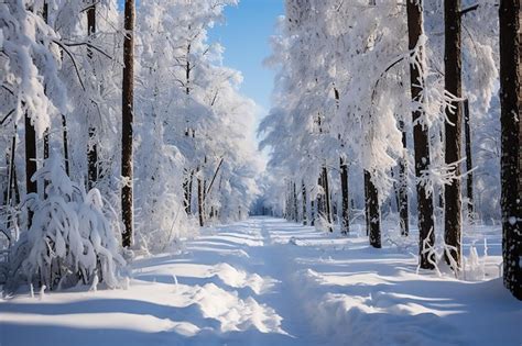 Paesaggio invernale di montagna con neve e alberi coperti di brina