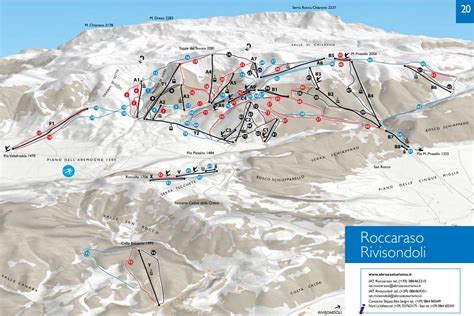 Panoramica delle piste da sci di Roccaraso con indicazione delle piste più lunghe