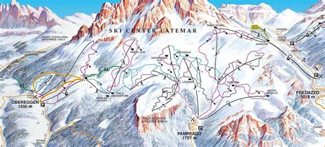 Mappa delle piste dello Ski Center Latemar