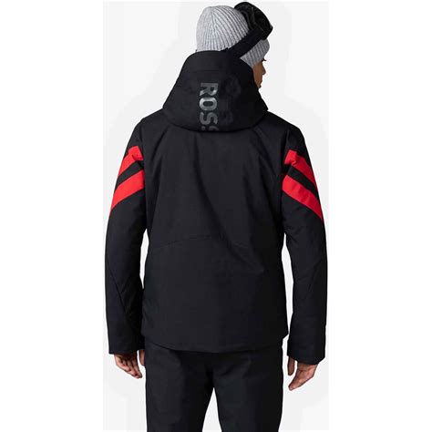 Design distintivo della giacca Rossignol Depart con strisce parallele