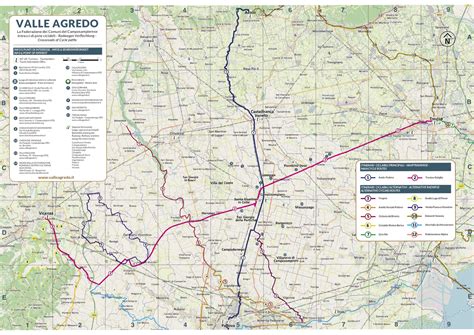 Mappa del percorso ciclabile Treviso-Ostiglia con i tratti completati e in lavorazione