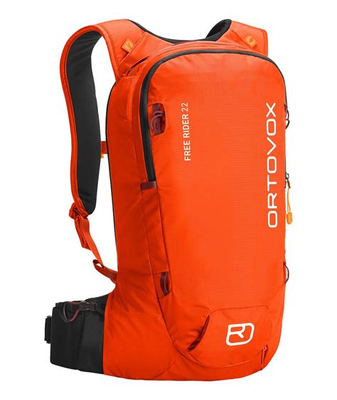 Zaino Ortovox Free Rider 22 in azione con sci fissati