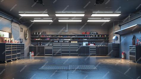 Foto d'archivio di un garage con attrezzature da snowboard