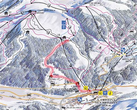 Pista Saslong in Val Gardena durante una competizione