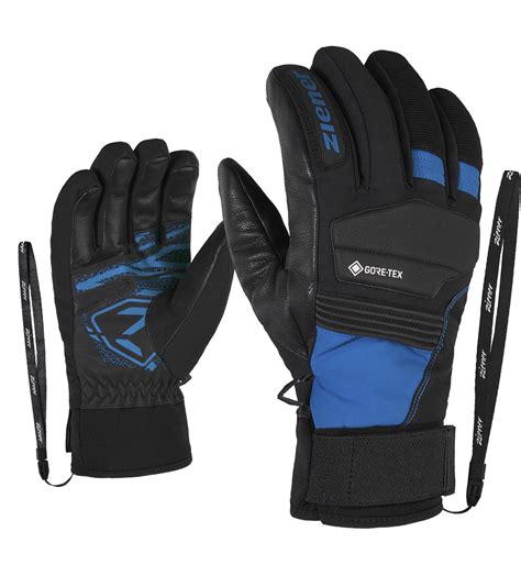 Uomo che indossa i guanti Ziener Garwen-Z GTX, con dettagli sulla membrana GORE-TEX e sul design ergonomico.