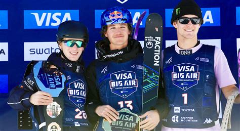 Podio della finale di Big Air maschile con i vincitori