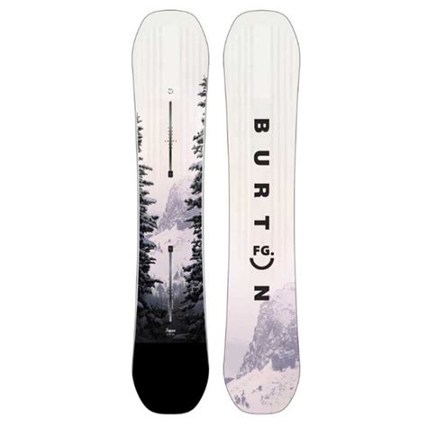 Immagine di una tavola da snowboard Burton Family Tree in azione su un pendio innevato.