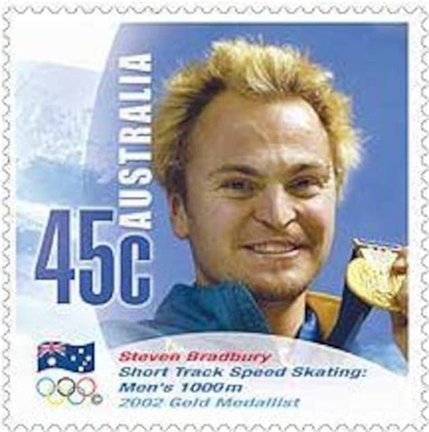 Francobollo emesso dalle poste australiane nel 2002 per celebrare l'oro olimpico di Steven Bradbury