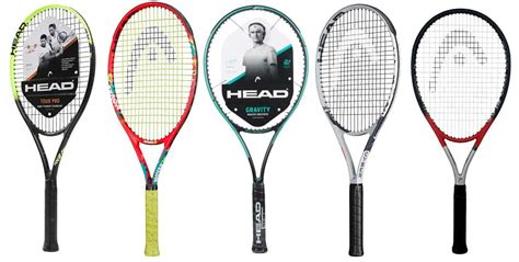 Collage di loghi delle racchette da tennis Head utilizzate da giocatori professionisti.