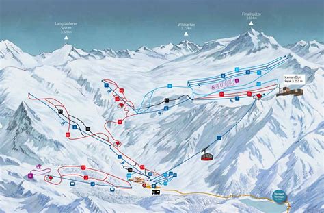 Vista del ghiacciaio della Val Senales con piste da sci