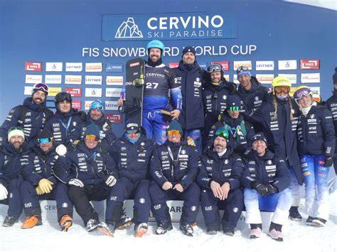 grafico con i risultati delle squadre italiane di snowboard nel parallelo a squadre misto