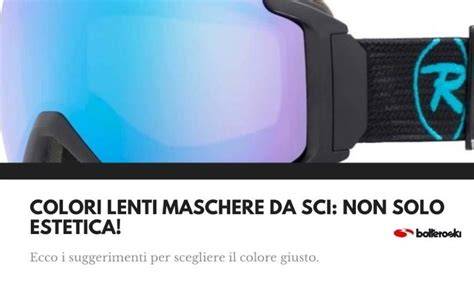 Tabella comparativa dei colori delle lenti delle maschere da sci e delle loro applicazioni