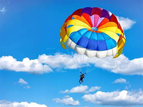 Schema di un salto con il paracadute con i checkpoint intermedi.